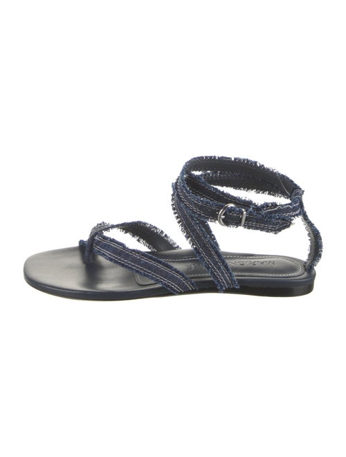 Marion Parke Denim Raw-Edge Trim Gladiator Sandals