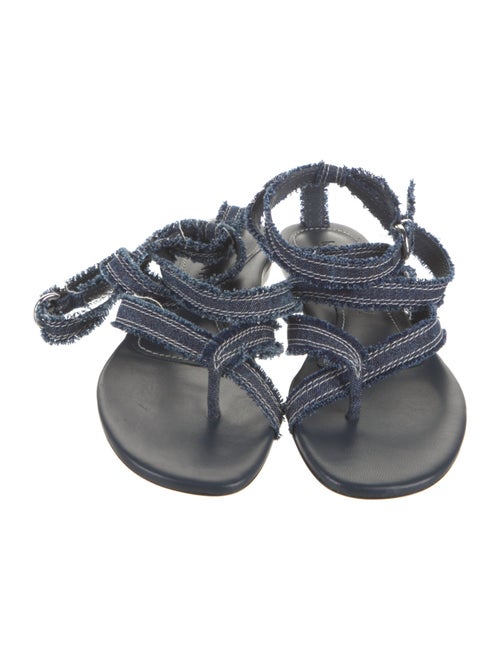 Marion Parke Denim Raw-Edge Trim Gladiator Sandals