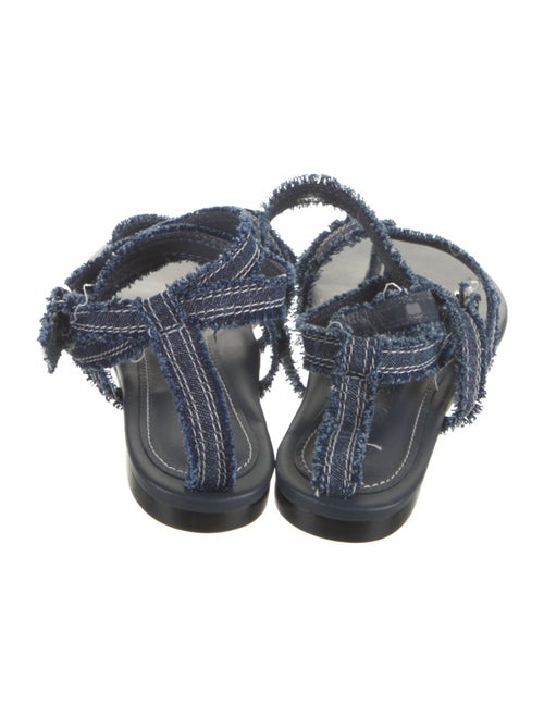 Marion Parke Denim Raw-Edge Trim Gladiator Sandals
