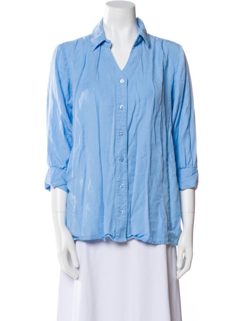 Marion Parke Three-Quarter Sleeve Button-Up Top