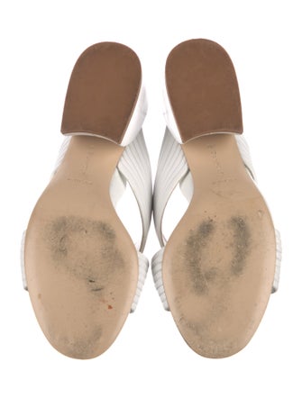 Marion Parke Leather Animal Print Slides