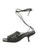 Marion Parke Leather Braided Accents Gladiator Sandals