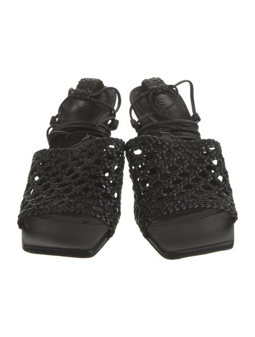 Marion Parke Leather Braided Accents Gladiator Sandals