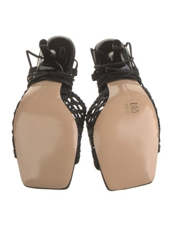 Marion Parke Leather Braided Accents Gladiator Sandals