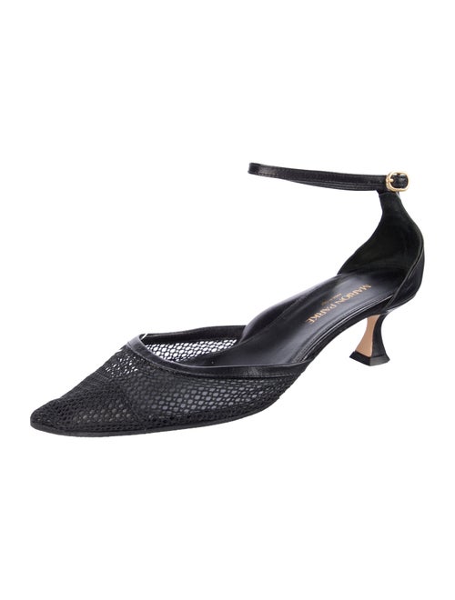 Marion Parke Leather Leather Trim Embellishment D'Orsay Flats