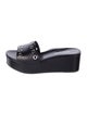 Marion Parke Leather Eyelet Trim Slides