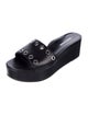 Marion Parke Leather Eyelet Trim Slides