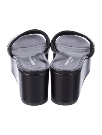 Marion Parke Leather Eyelet Trim Slides