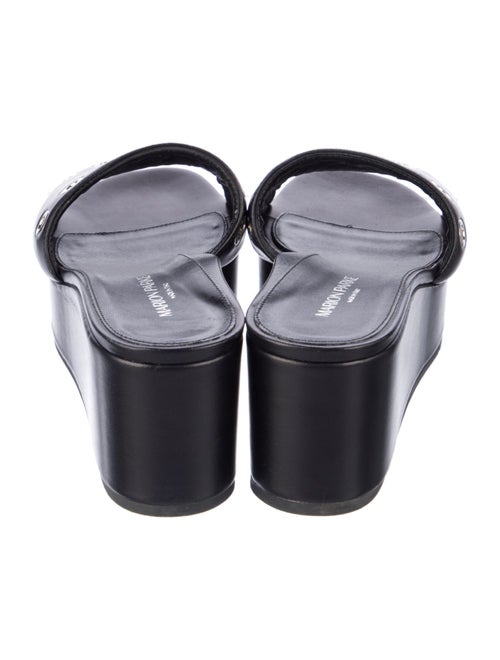 Marion Parke Leather Eyelet Trim Slides