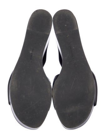 Marion Parke Leather Eyelet Trim Slides