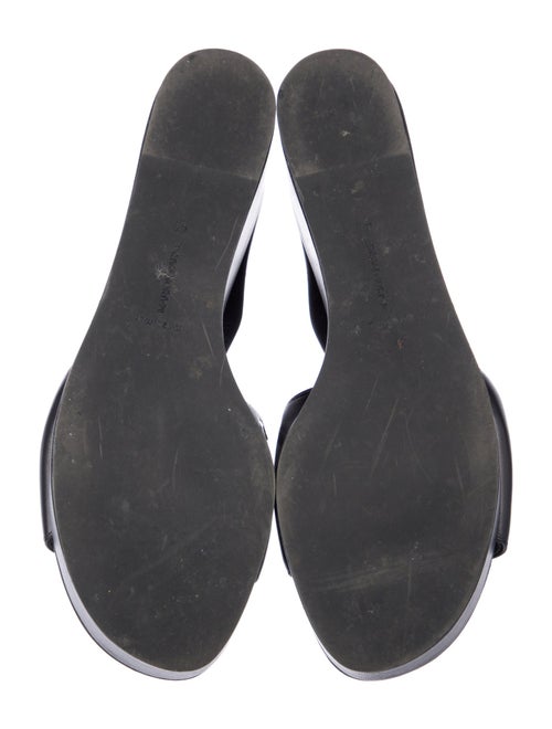 Marion Parke Leather Eyelet Trim Slides