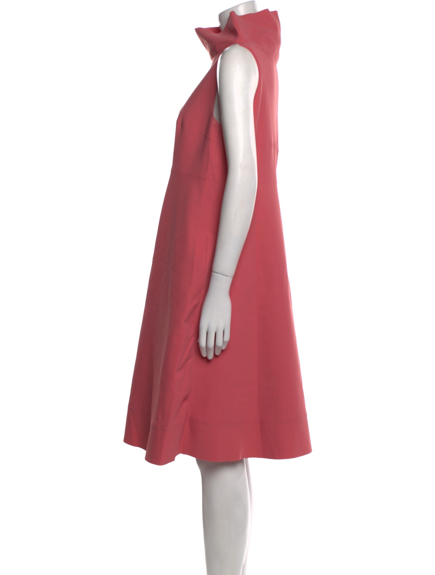 Maria Pinto Mock Neck Knee-Length Dress