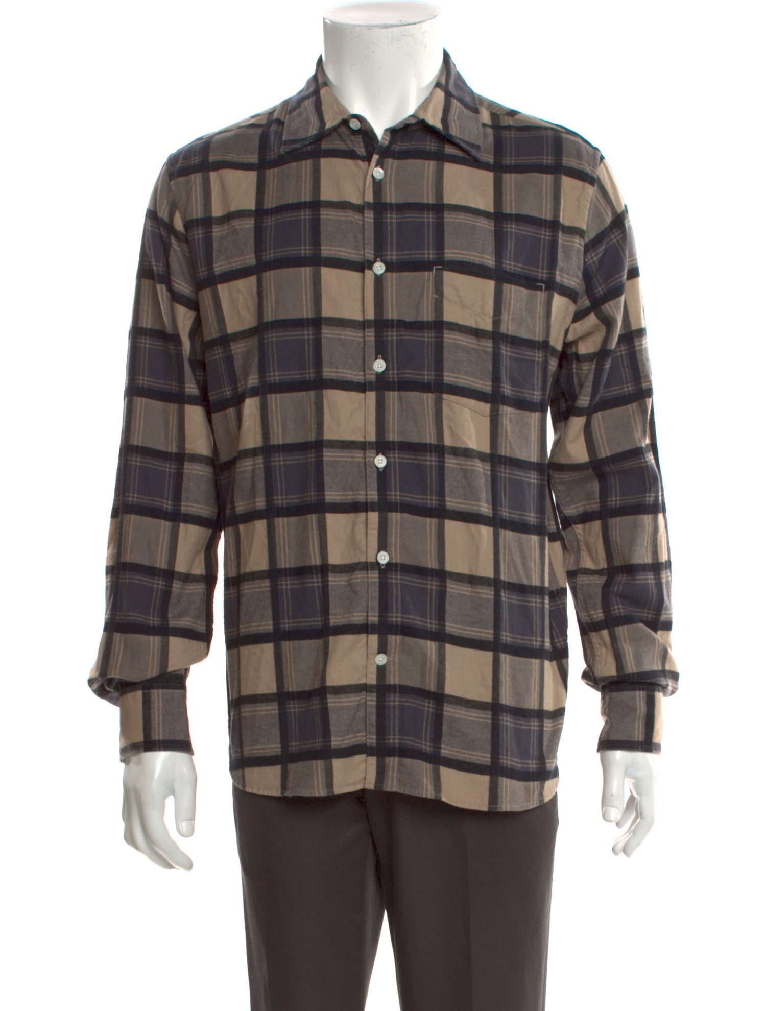 Mr P. Plaid Print Long Sleeve Shirt