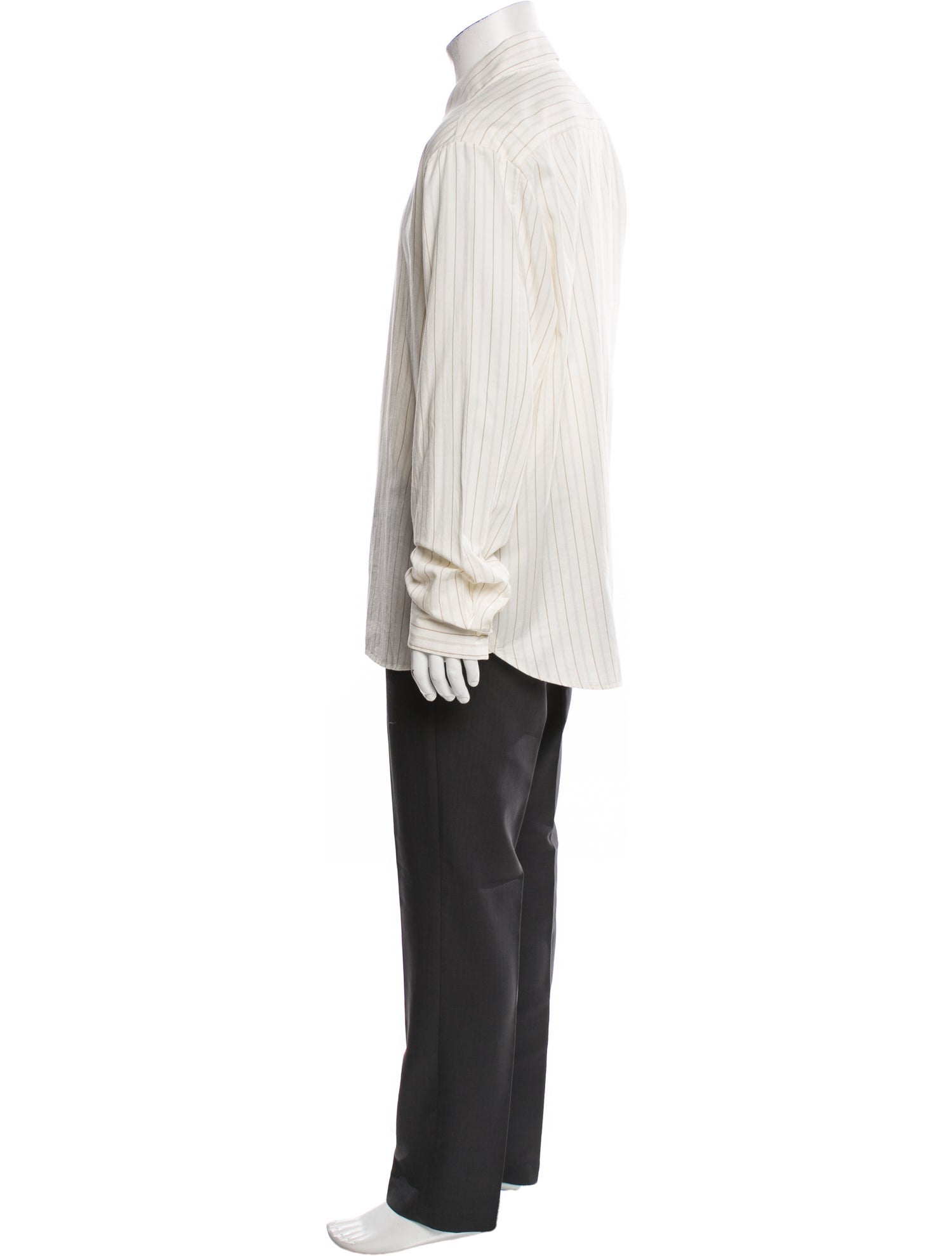 Mr P. Striped Long Sleeve Dress Shirt