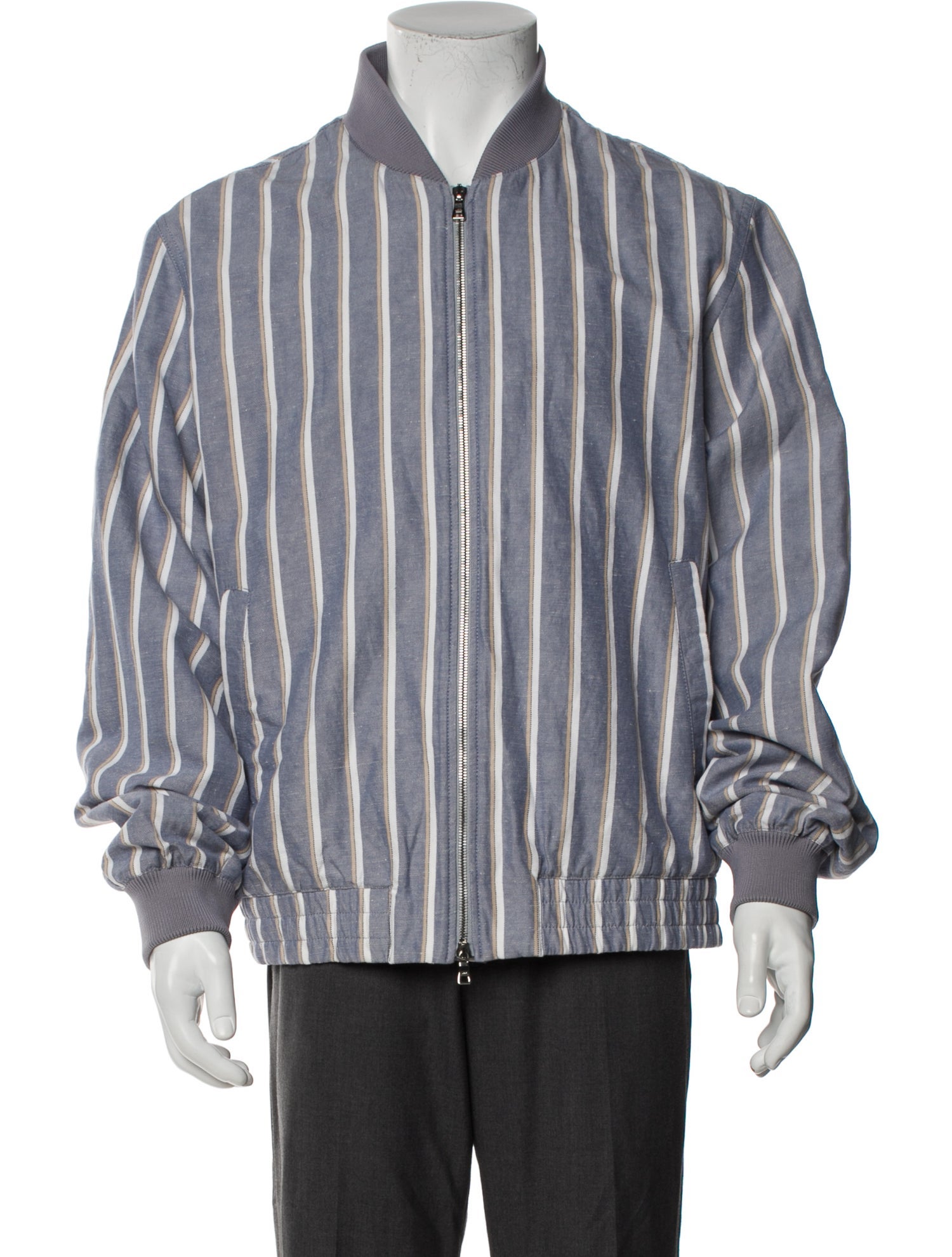 Mr P. Striped Bomber Jacket