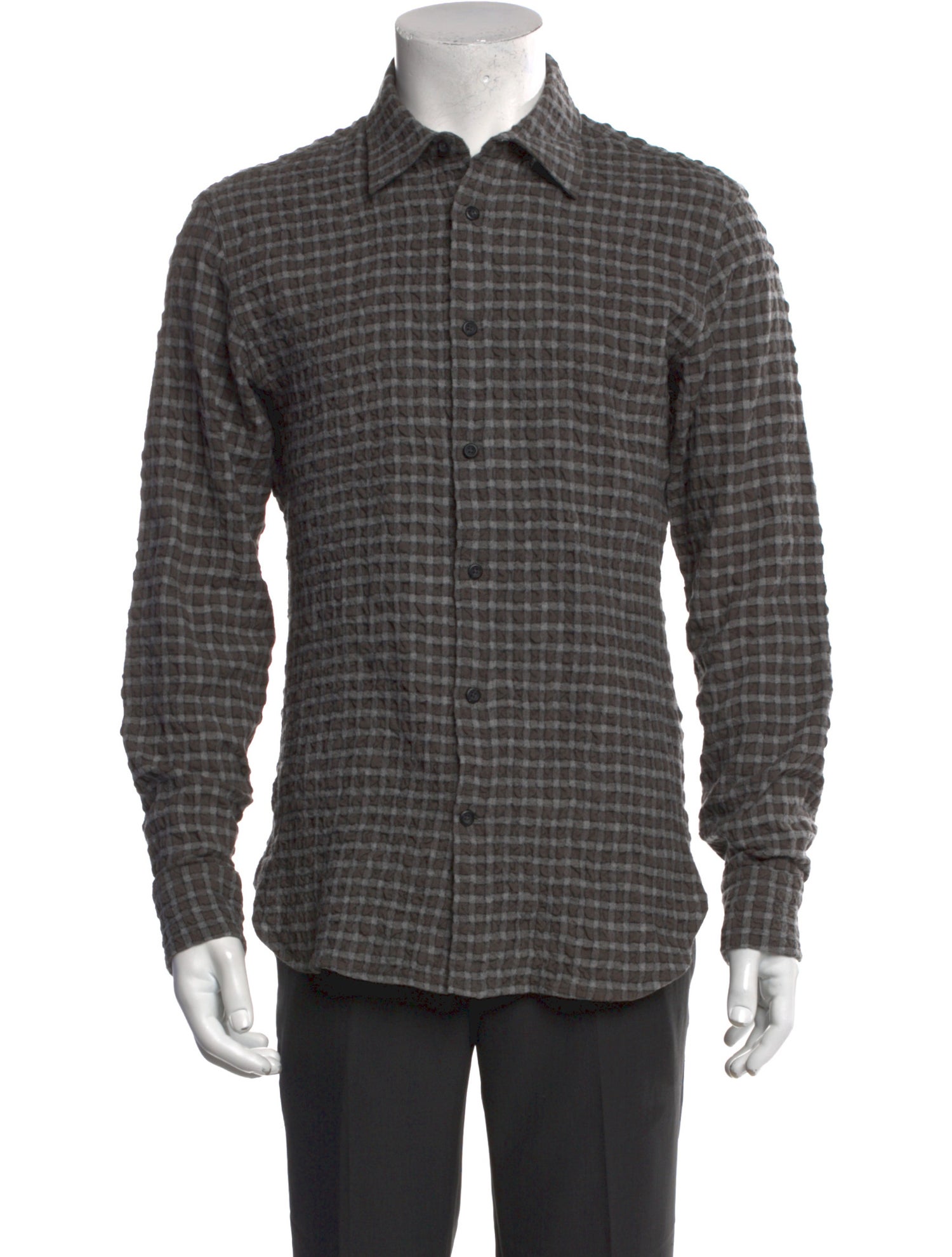 Mr P. Plaid Print Long Sleeve Shirt