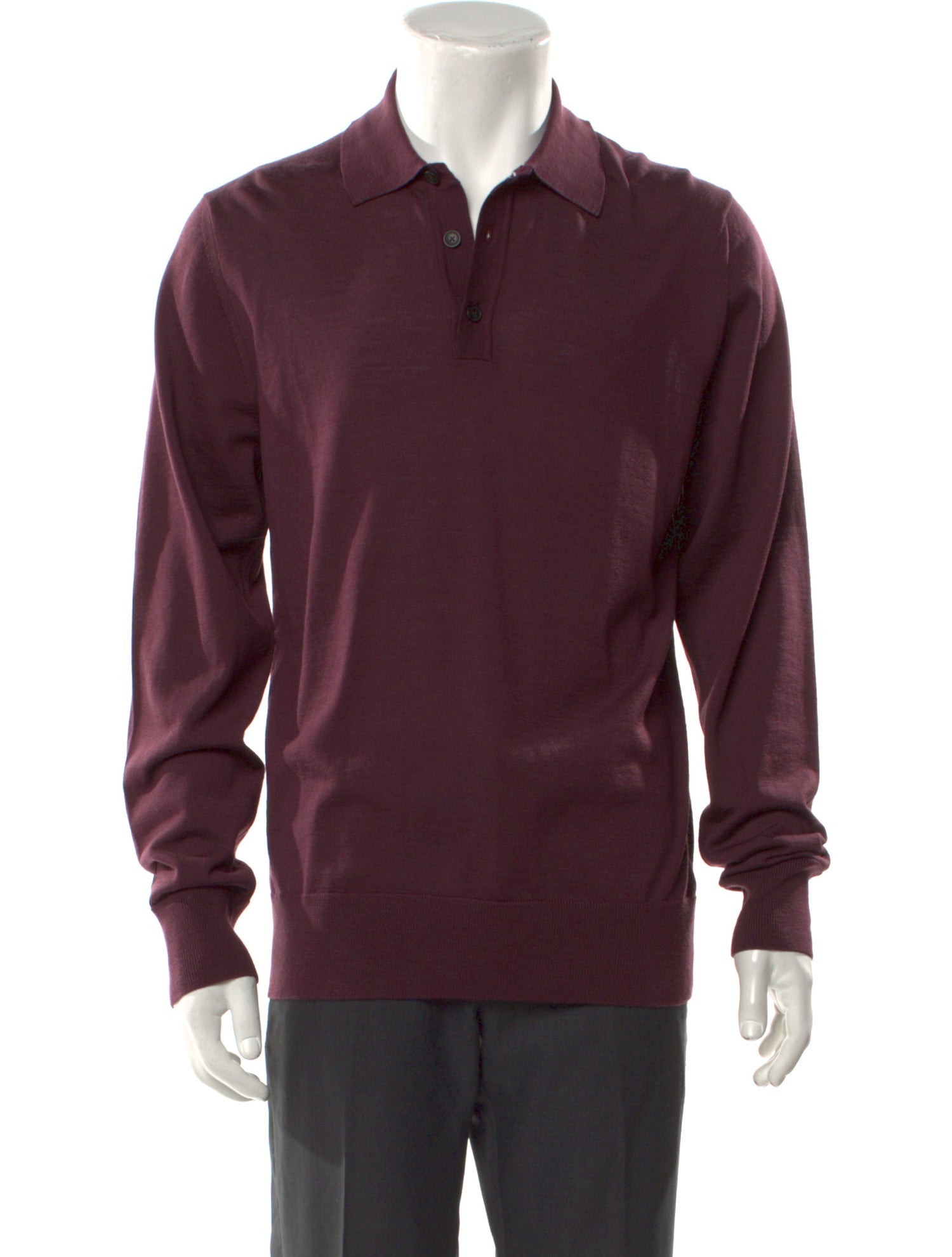 Mr P. Merino Wool V-Neck Polo Shirt