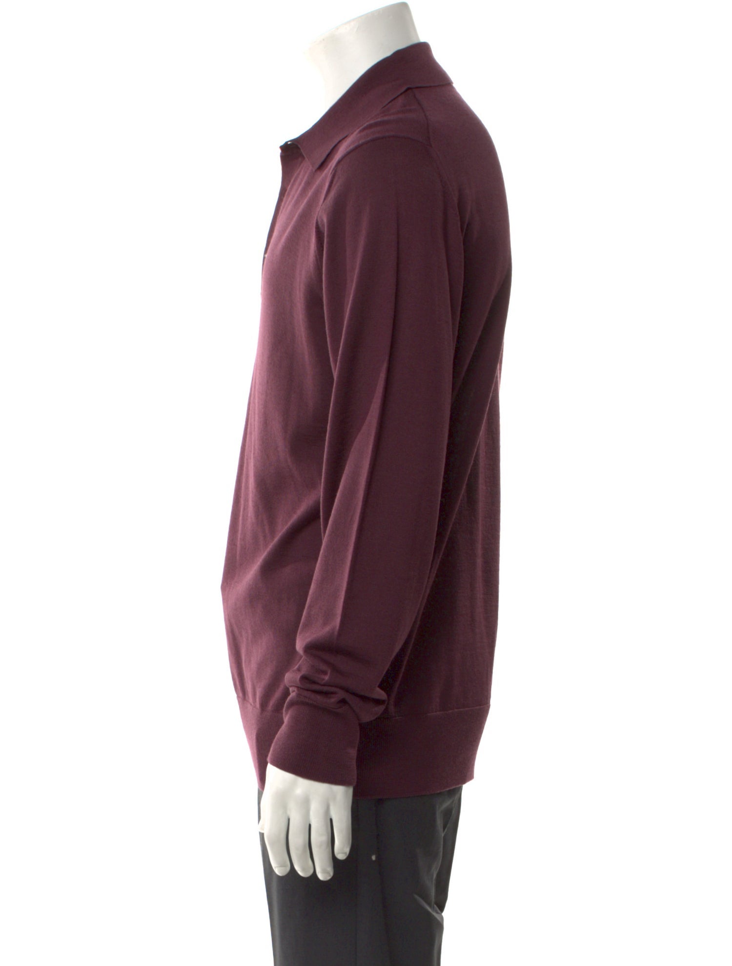 Mr P. Merino Wool V-Neck Polo Shirt