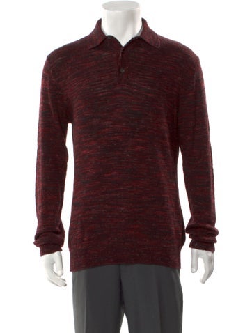 Mr P. Sweaters V-Neck Long Sleeve Polo Sweater S