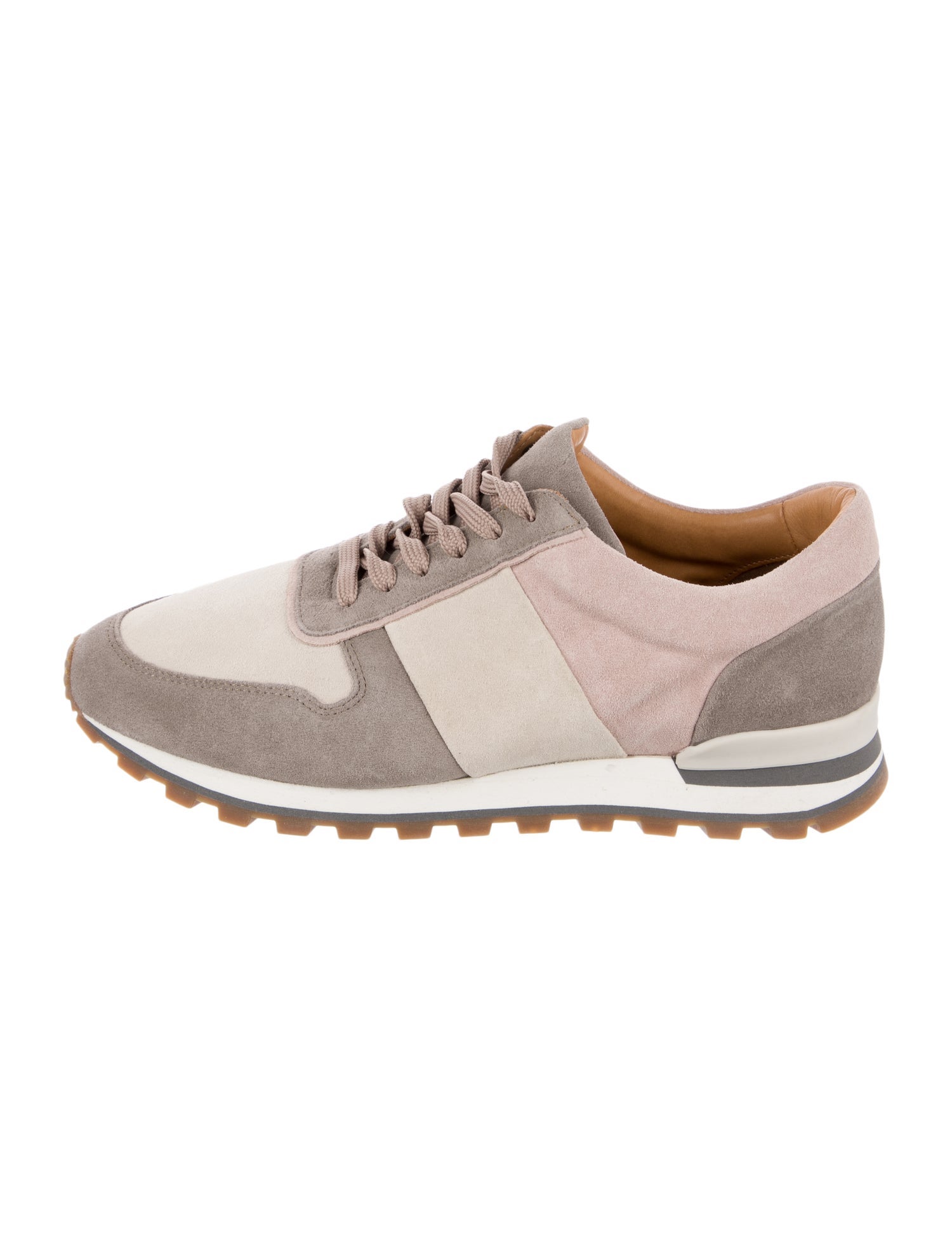 Mr P. Suede Colorblock Pattern Athletic Sneakers