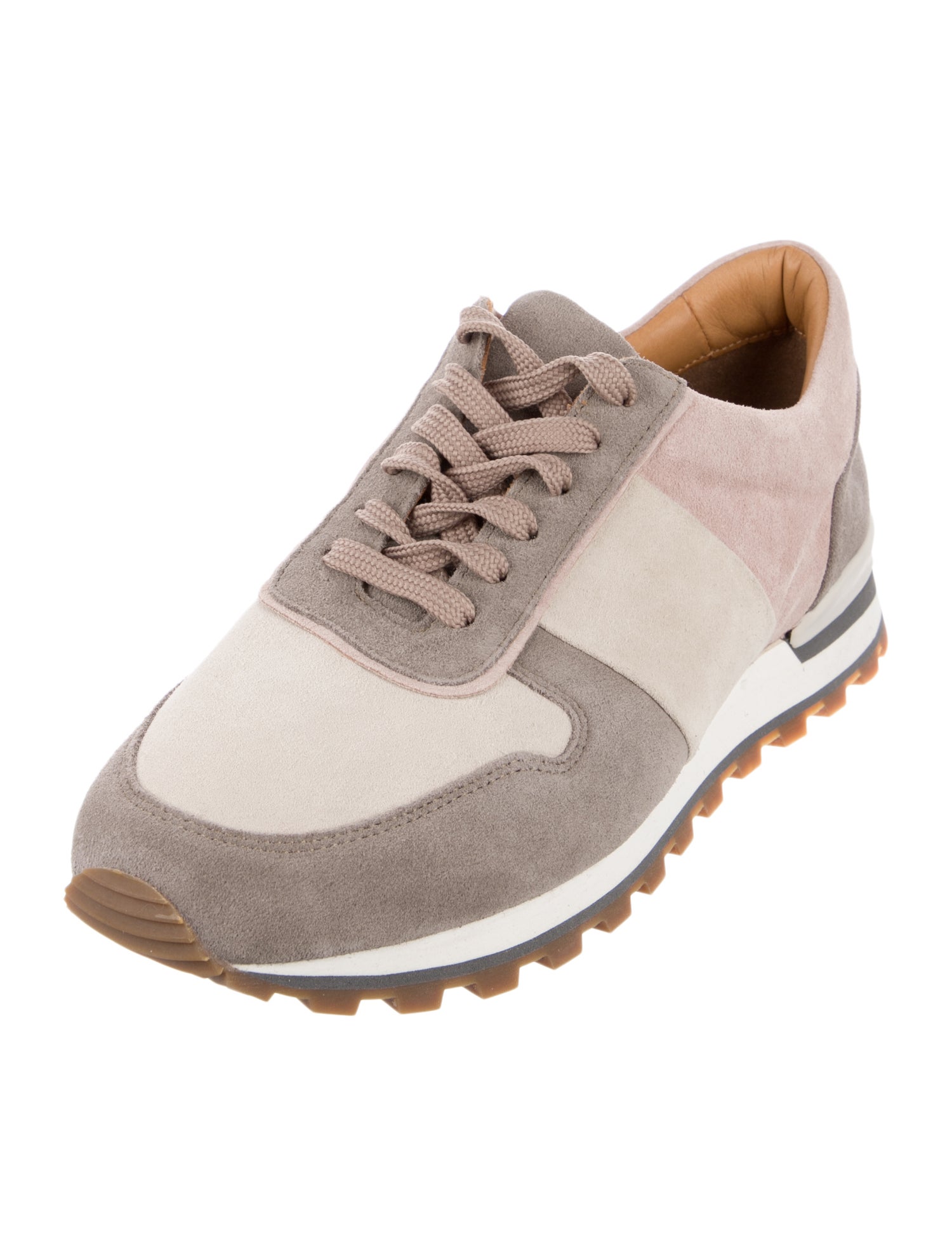 Mr P. Suede Colorblock Pattern Athletic Sneakers