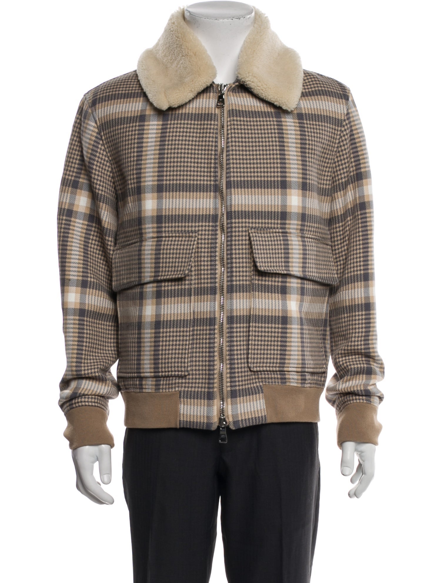 Mr P. Plaid Print Puffer Coat