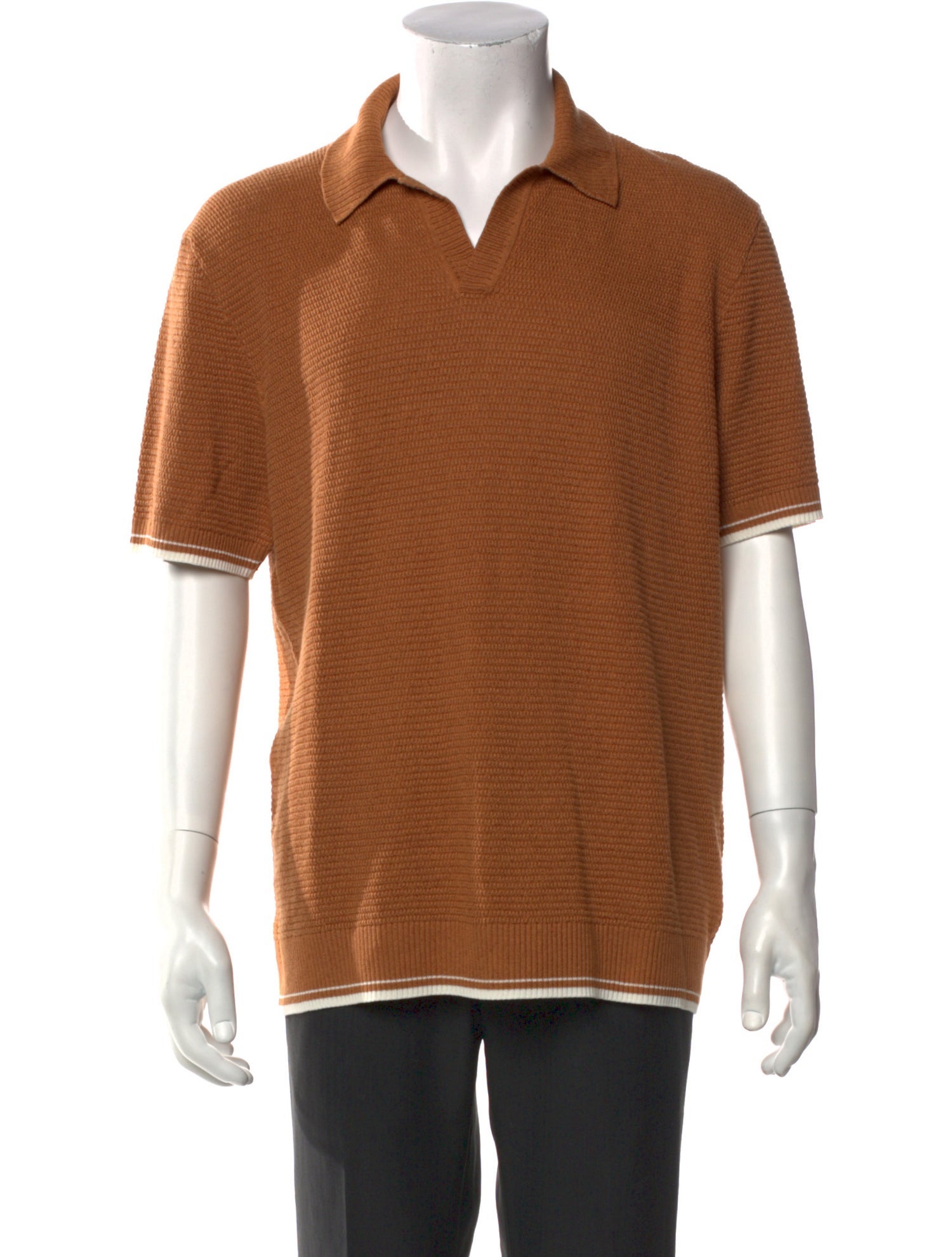 Mr P. Linen Striped Polo Sweater