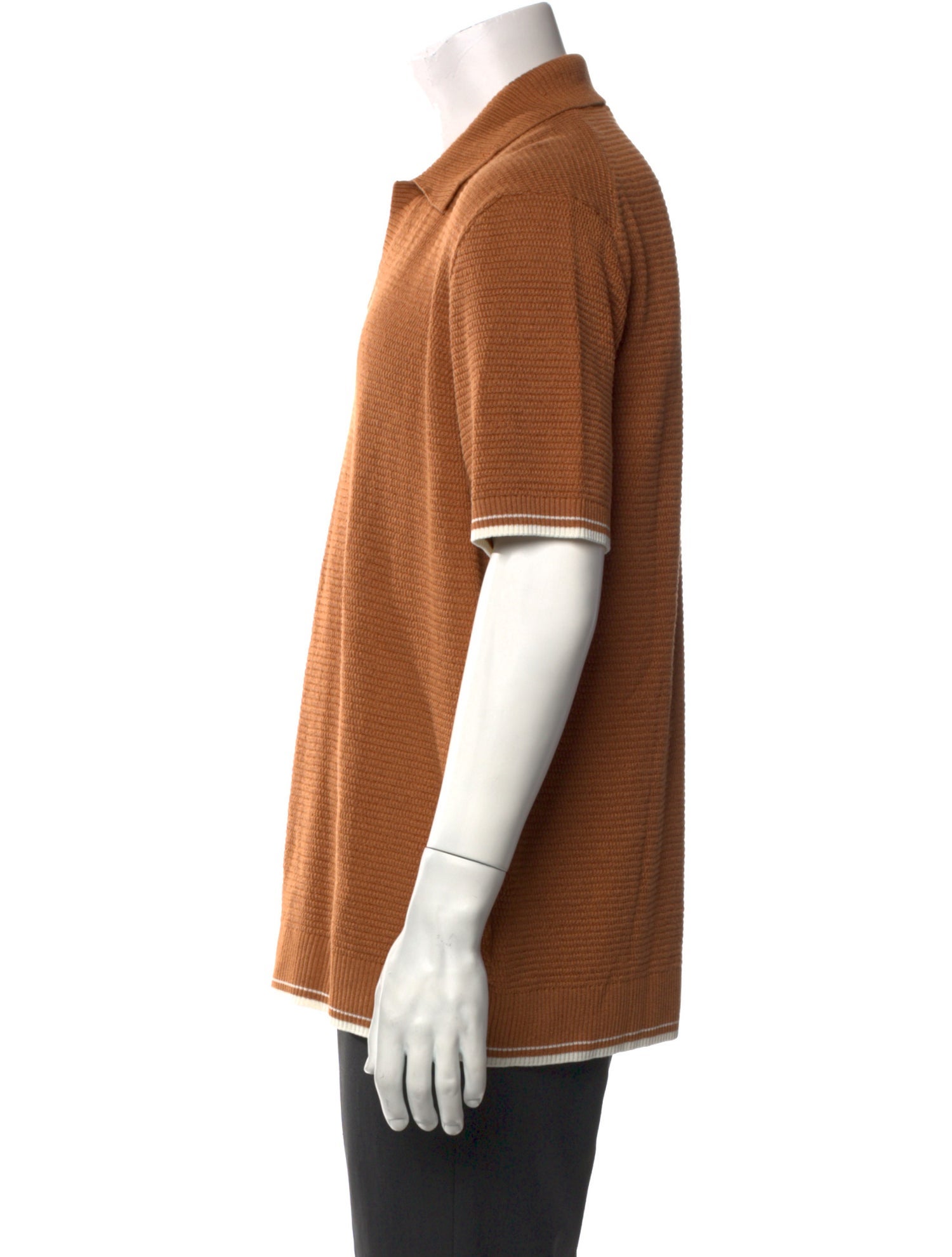 Mr P. Linen Striped Polo Sweater