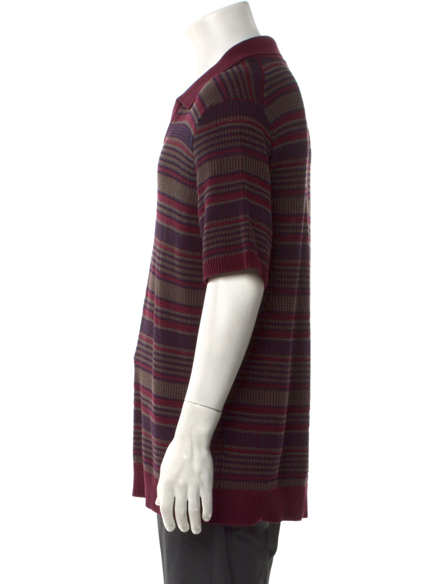 Mr P. Striped Collar Polo Sweater