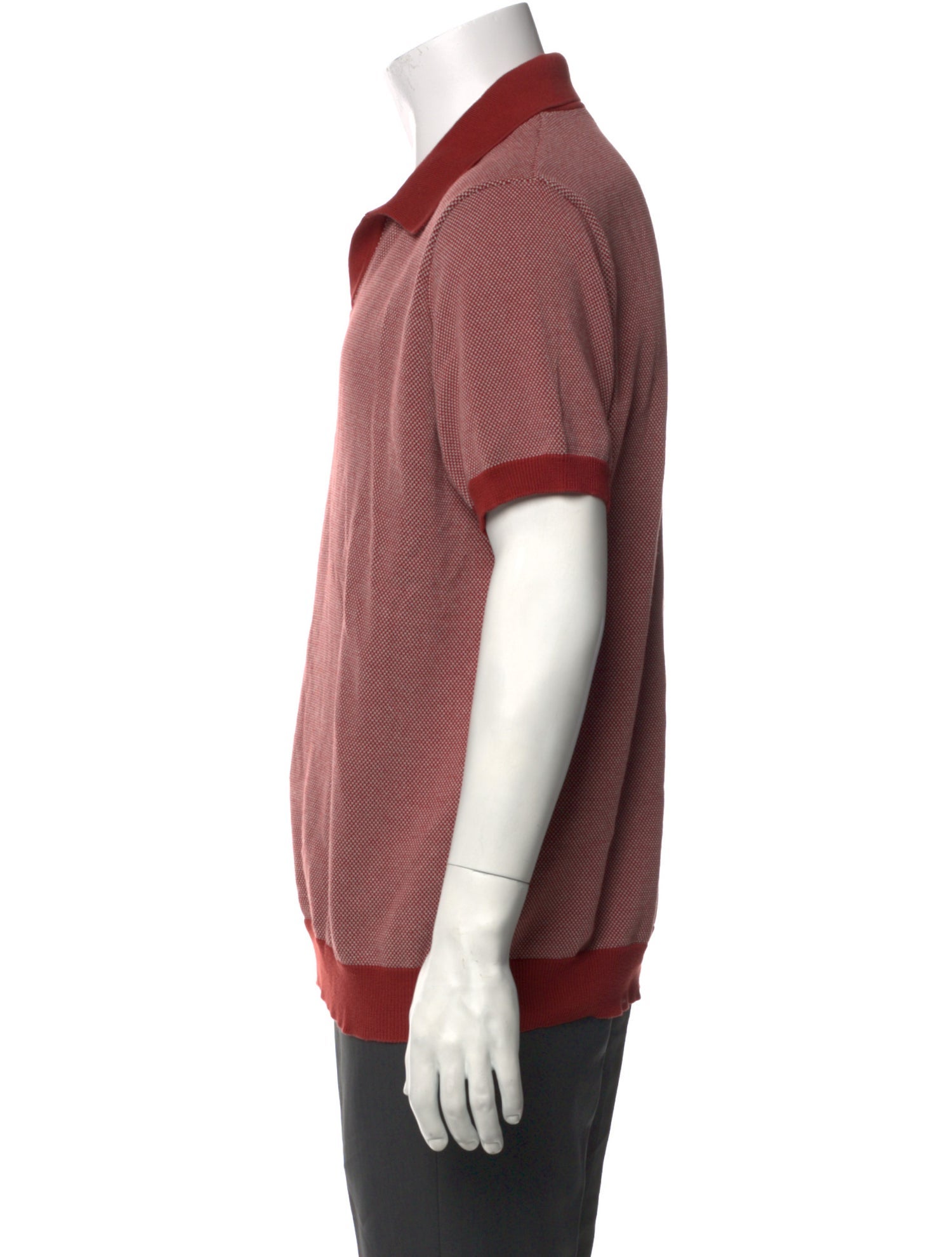 Mr P. Plaid Print Collar Polo Sweater