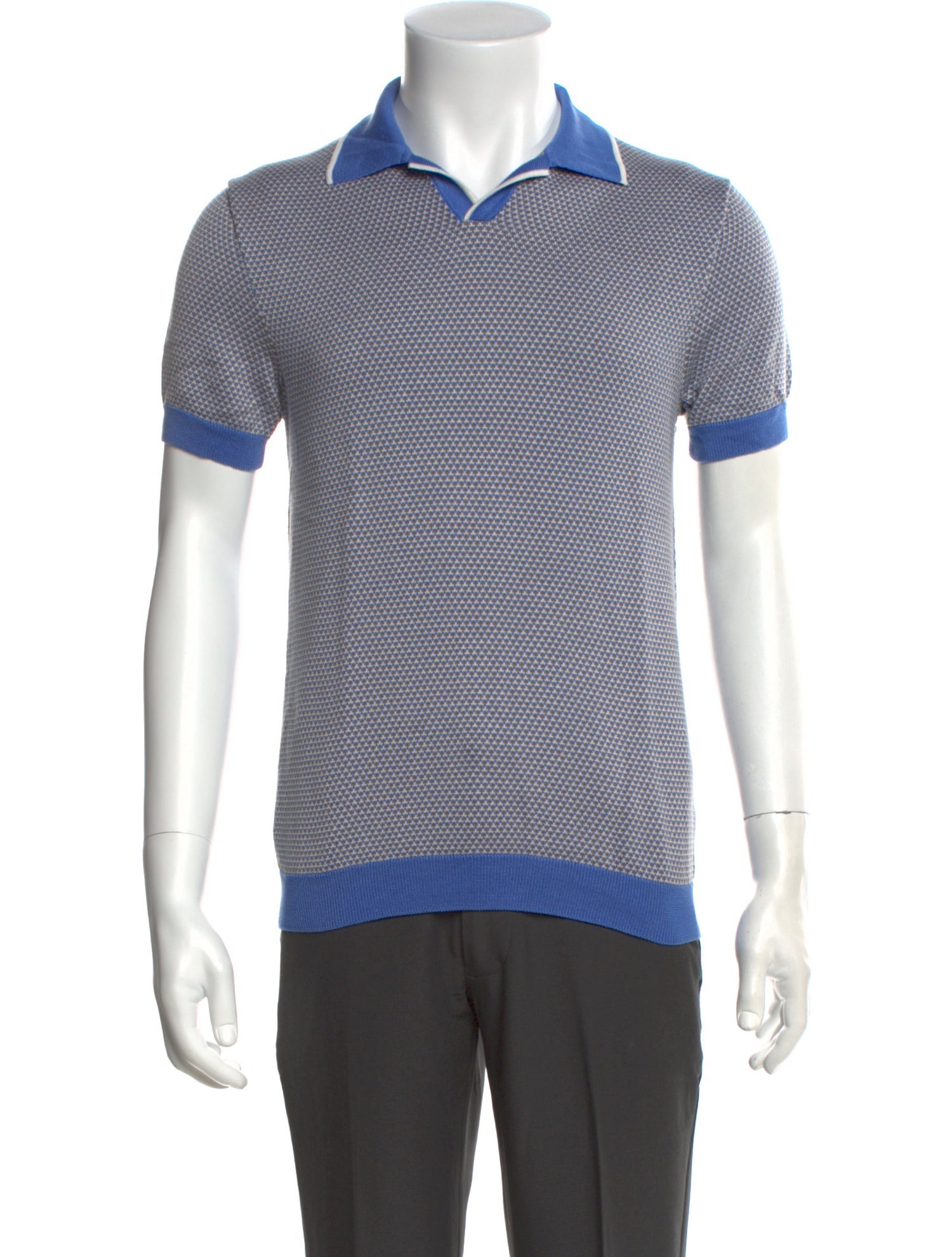 Mr P. Printed Collar Polo Shirt