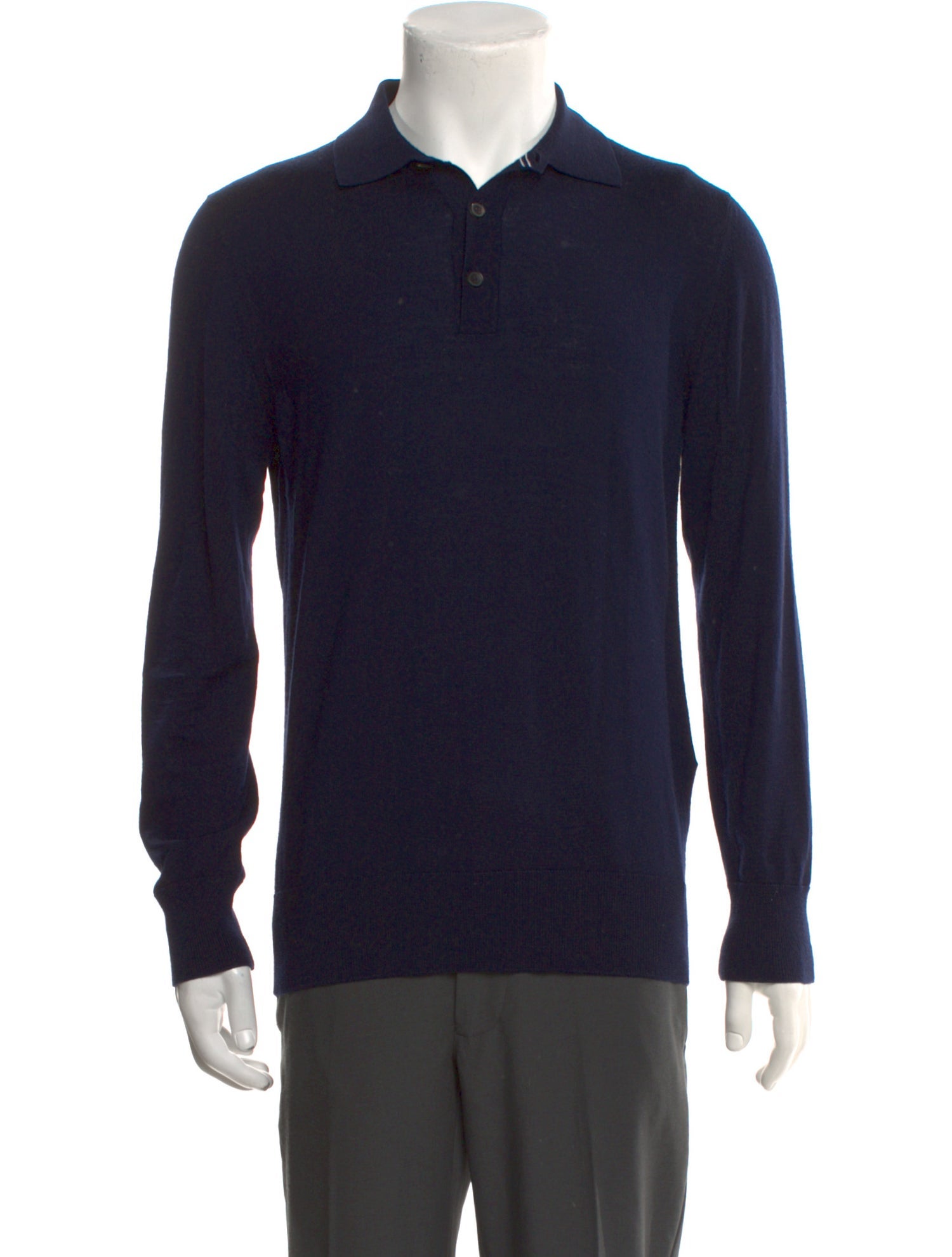 Mr P. Merino Wool Collar Polo Shirt