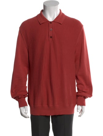 Mr P. Mock Neck Long Sleeve Polo Sweater