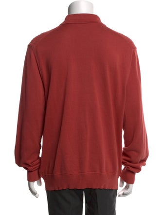 Mr P. Mock Neck Long Sleeve Polo Sweater