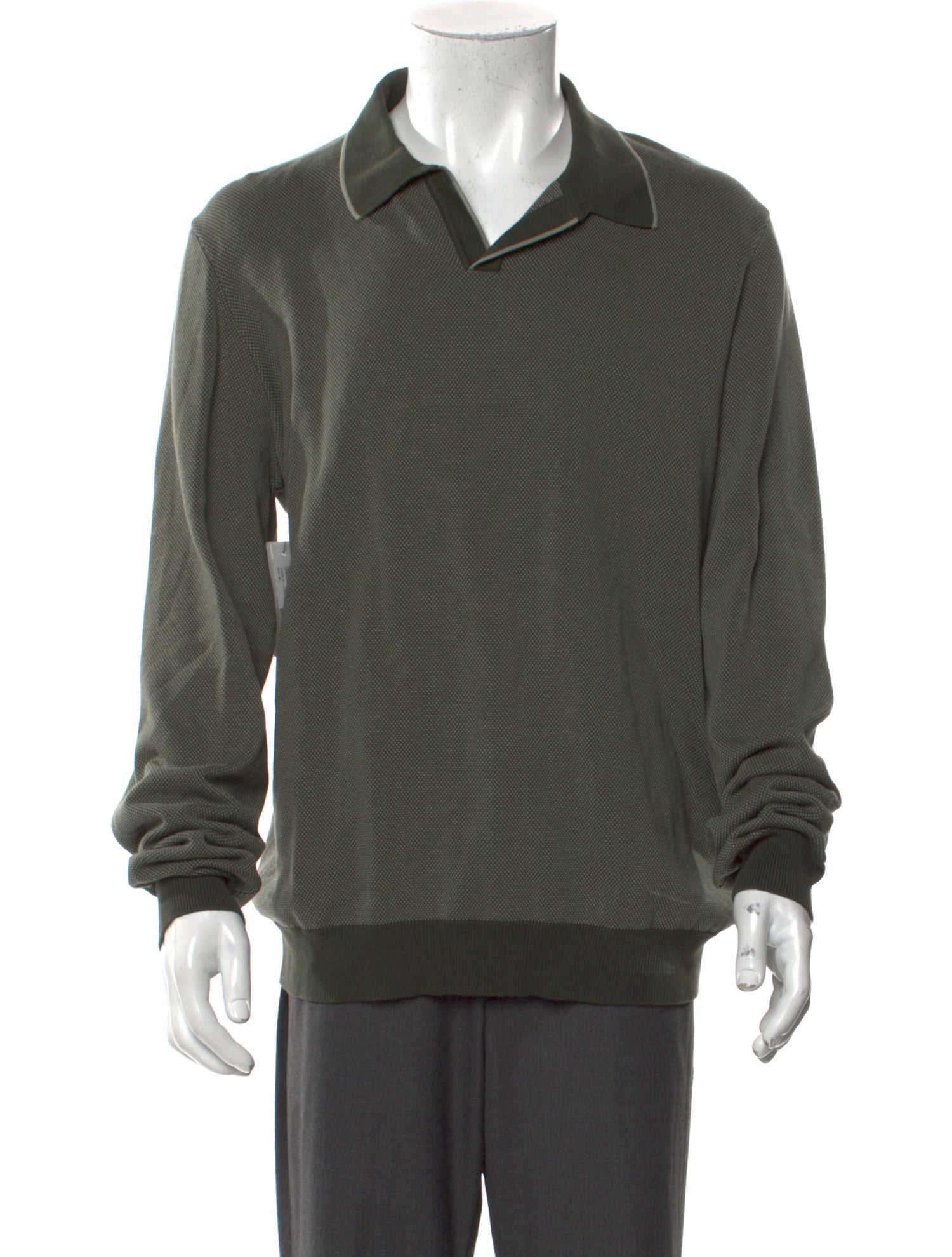 Mr P. Colorblock Pattern Collar Polo Shirt