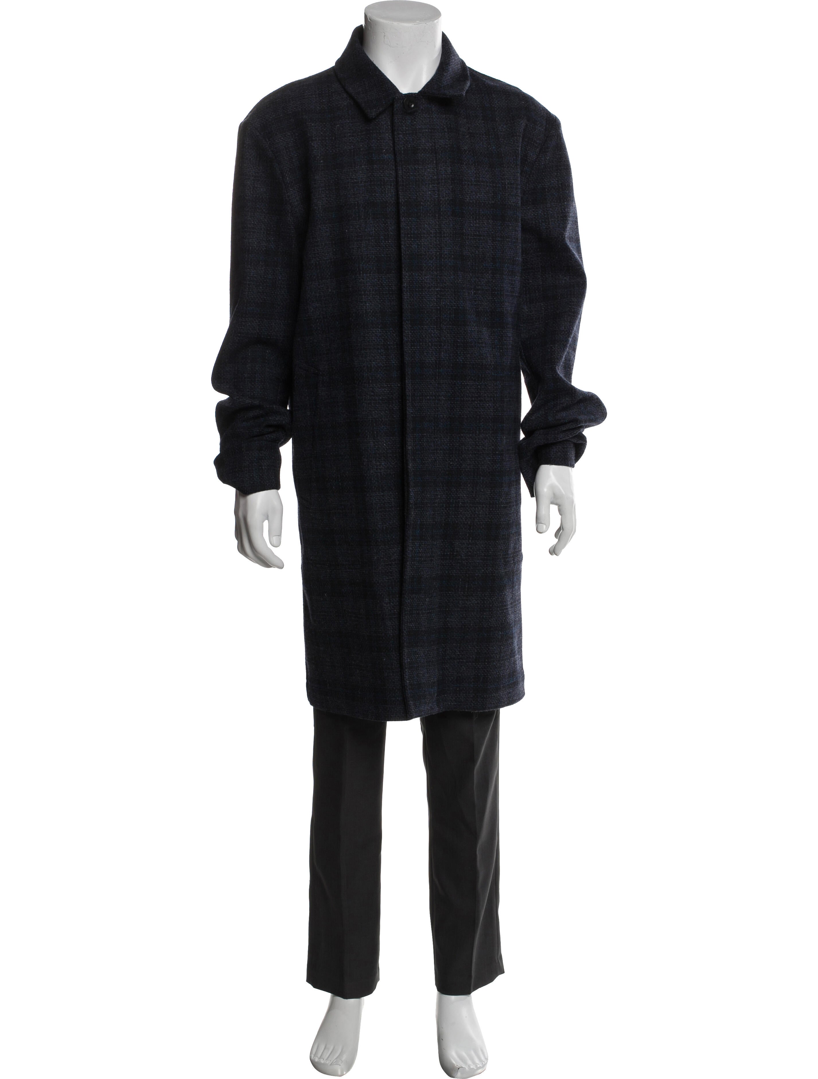 Mr P. Plaid Print Overcoat