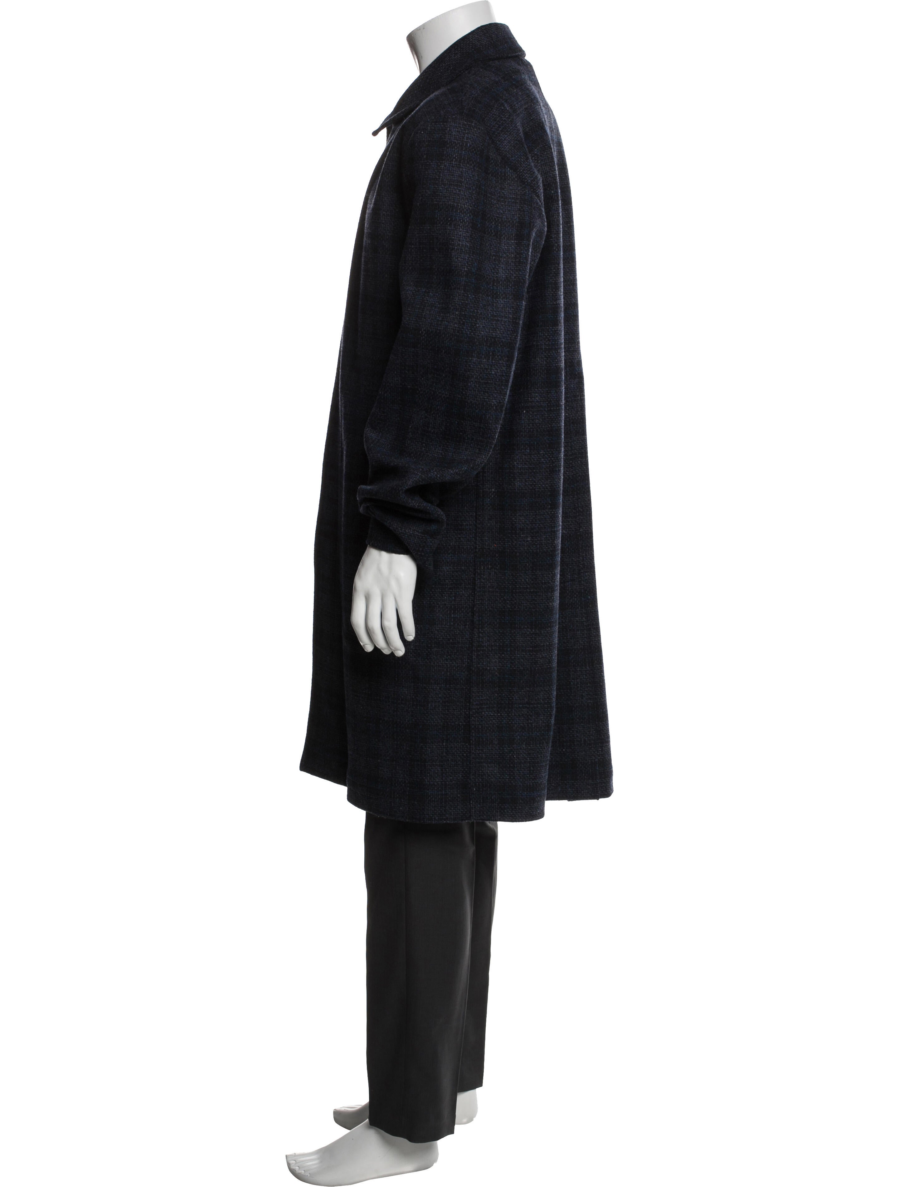Mr P. Plaid Print Overcoat