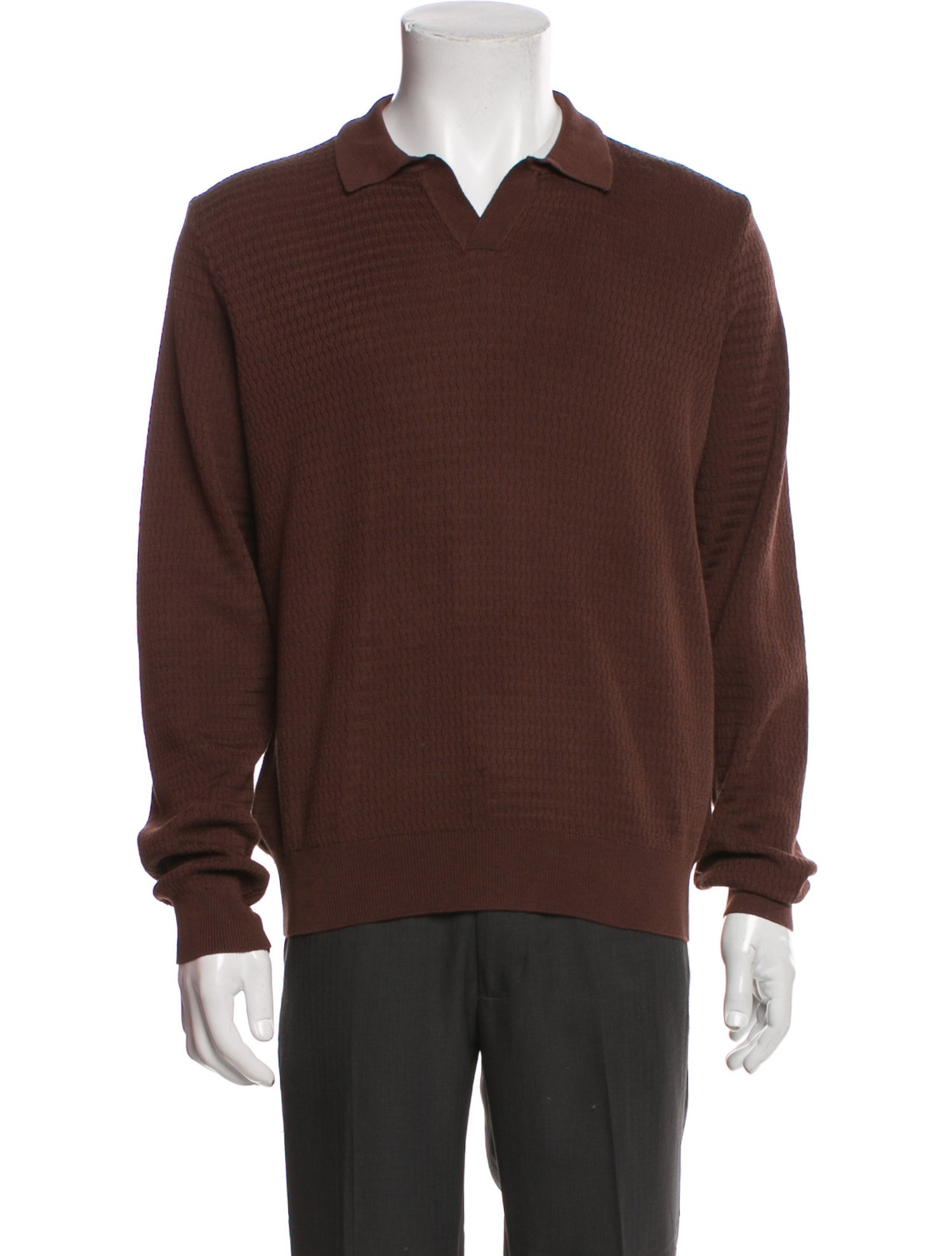 Mr P. Collar Long Sleeve Polo Sweater