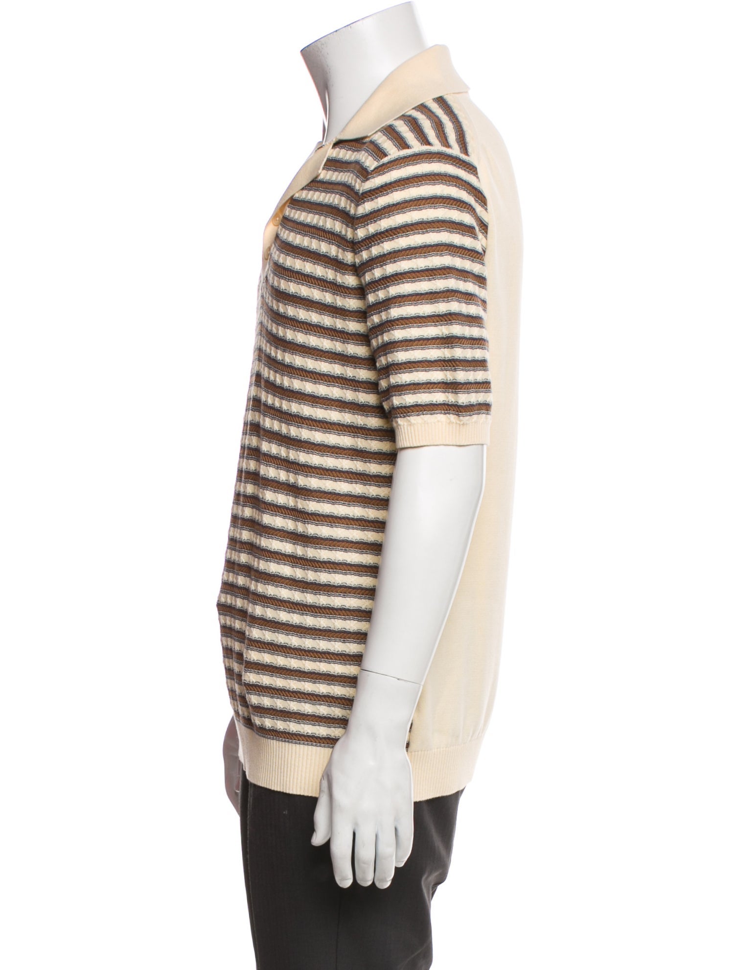 Mr P. Striped Collar Polo Shirt