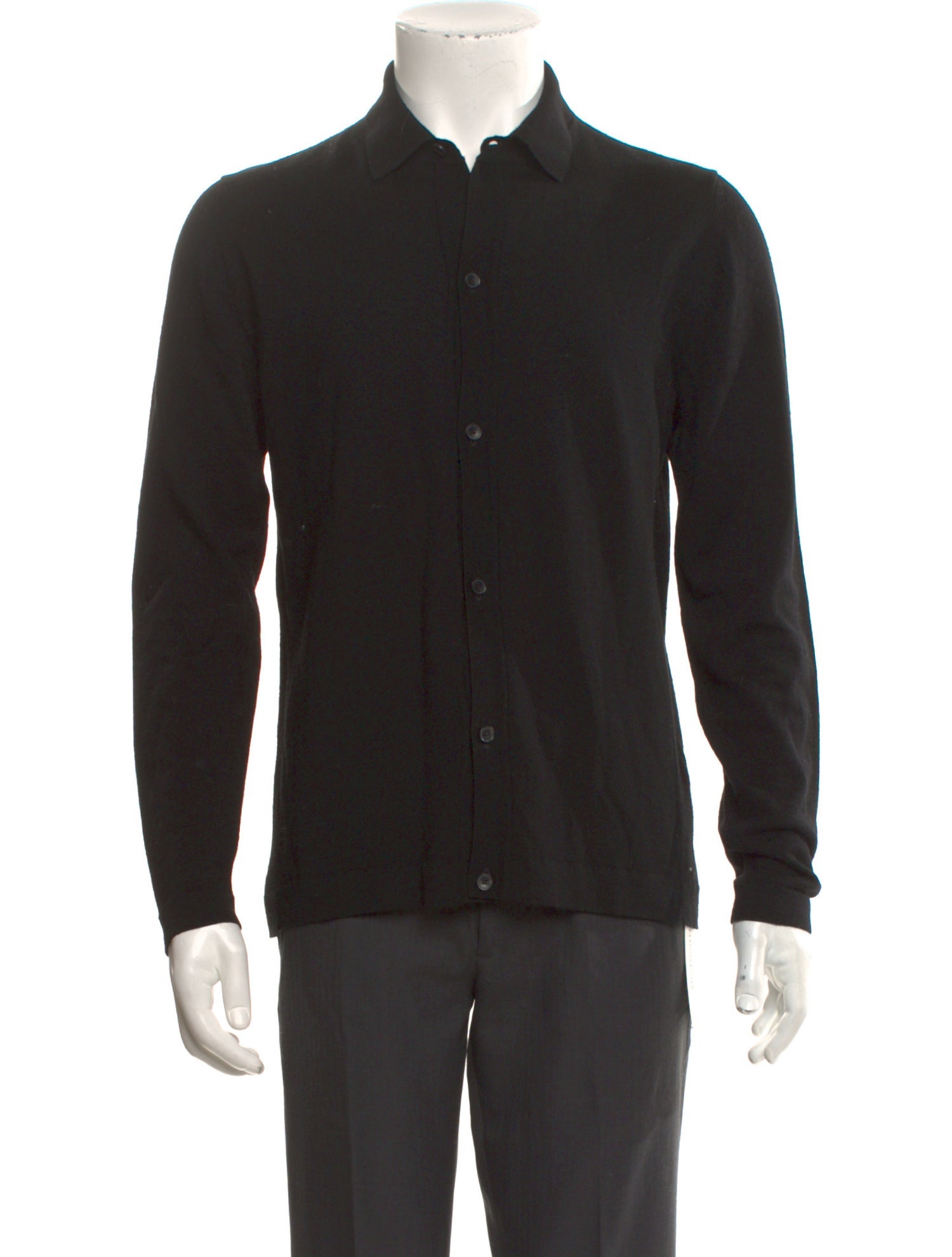 Mr P. Collar Long Sleeve Cardigan