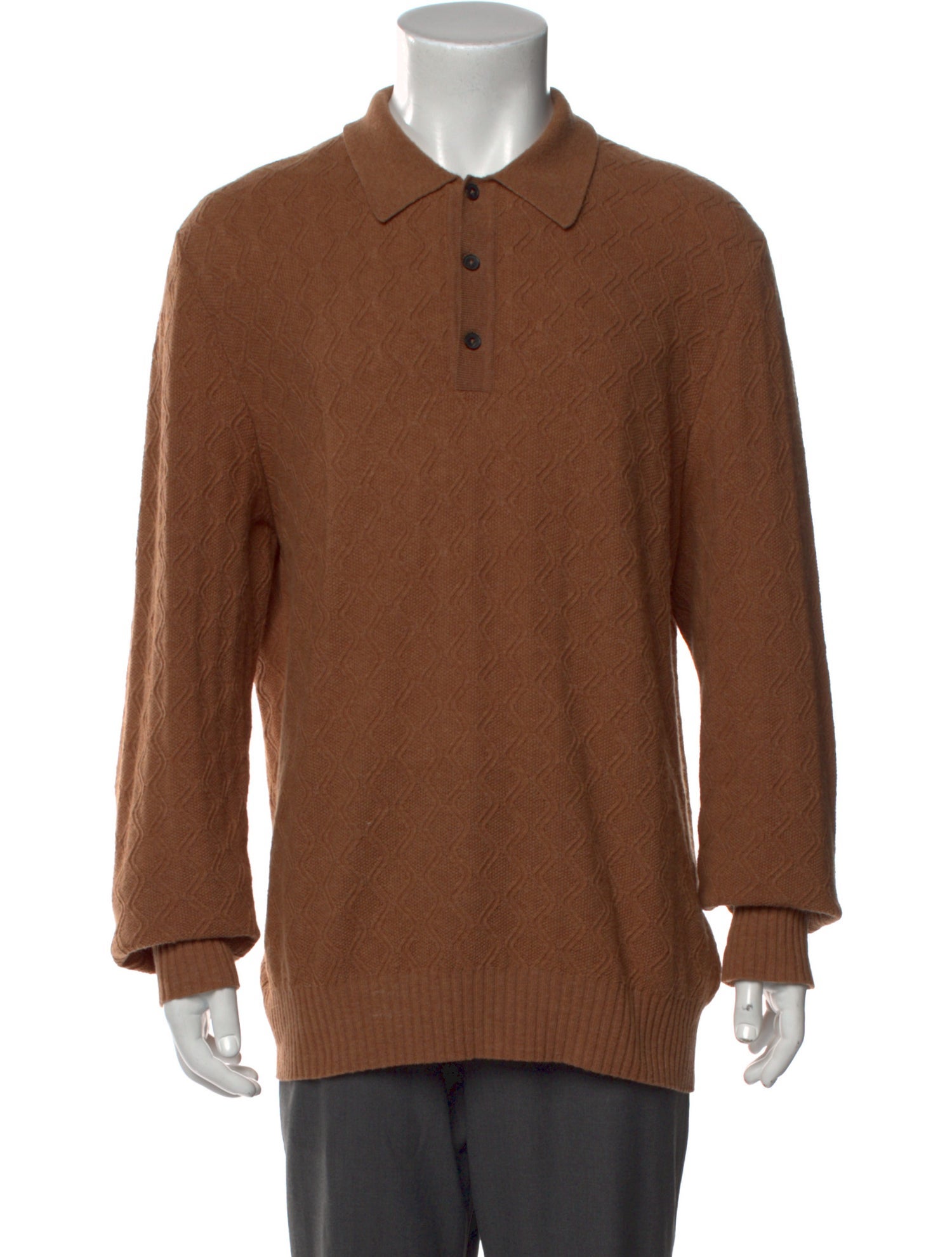 Mr P. Wool Collar Polo Sweater