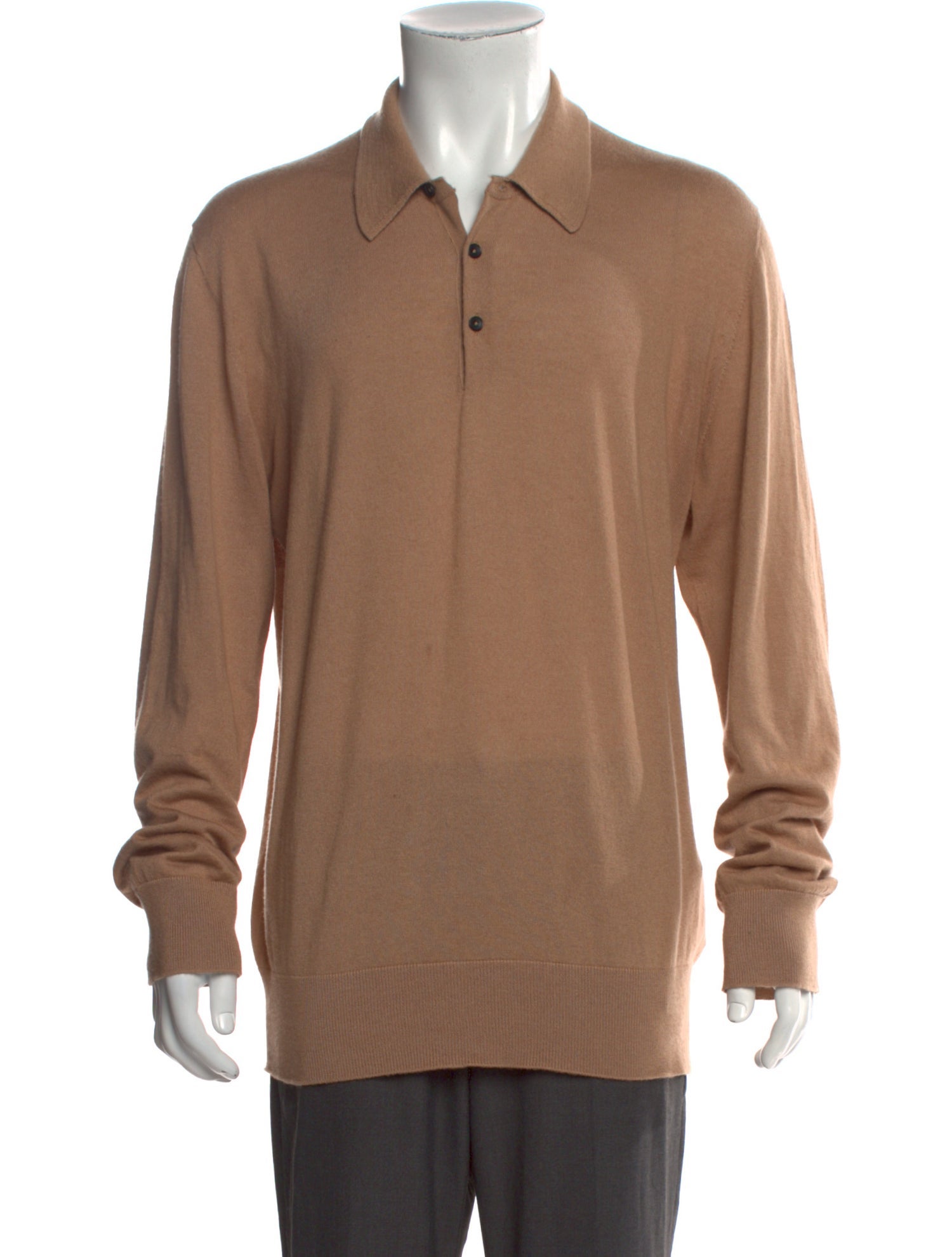 Mr P. Cashmere Collar Polo Shirt
