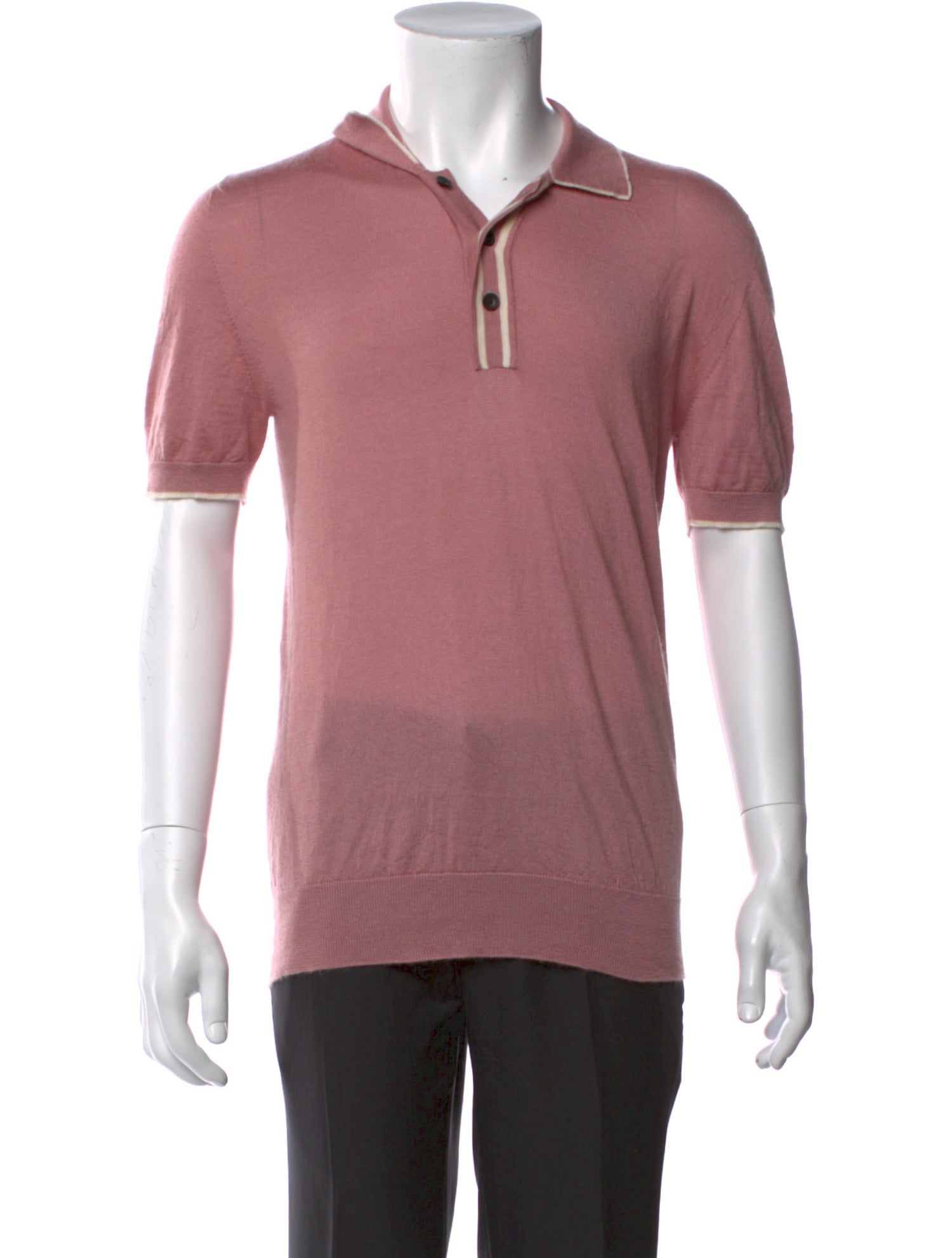 Mr P. Cashmere Collar Polo Shirt