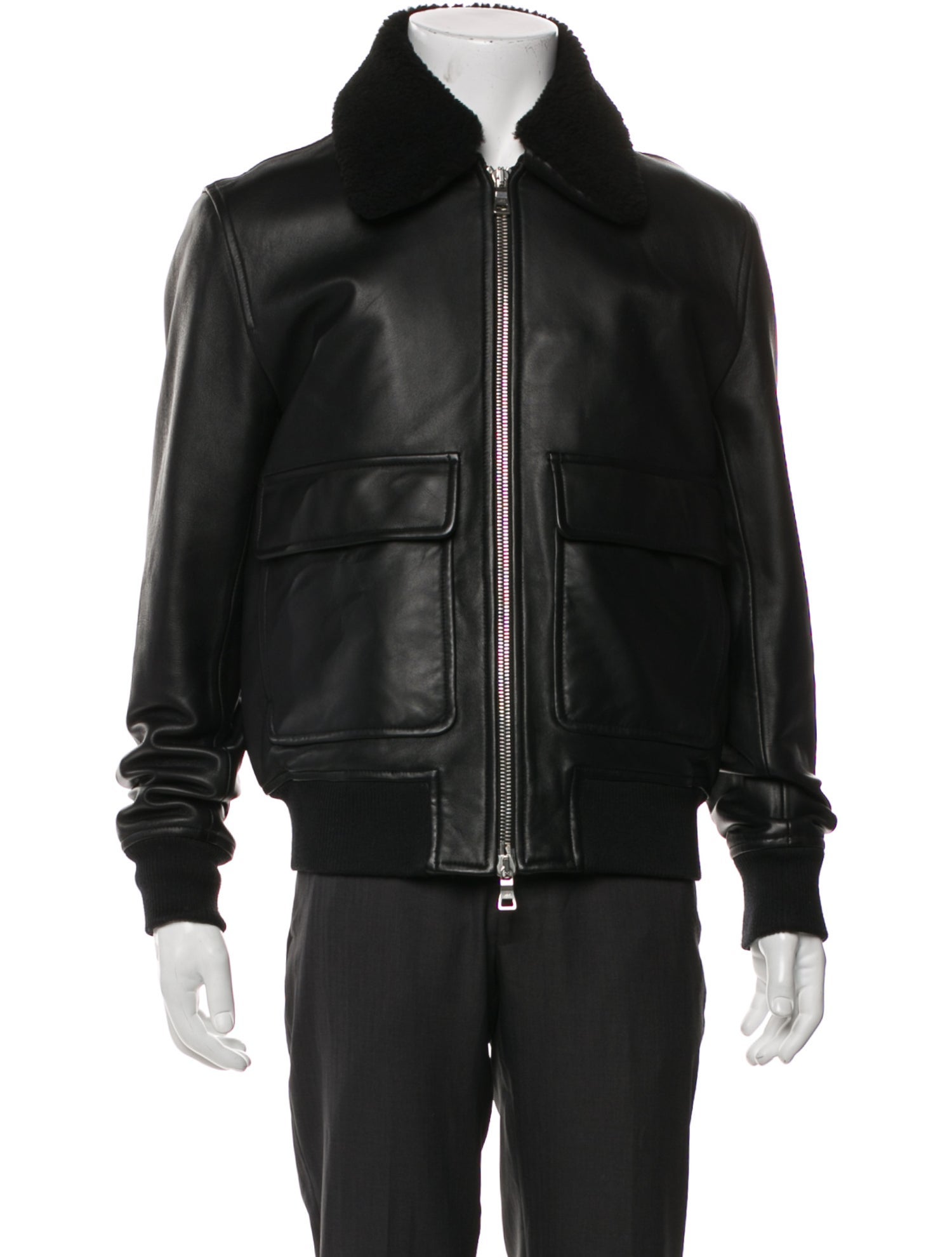 Mr P. Lamb Leather Bomber Jacket