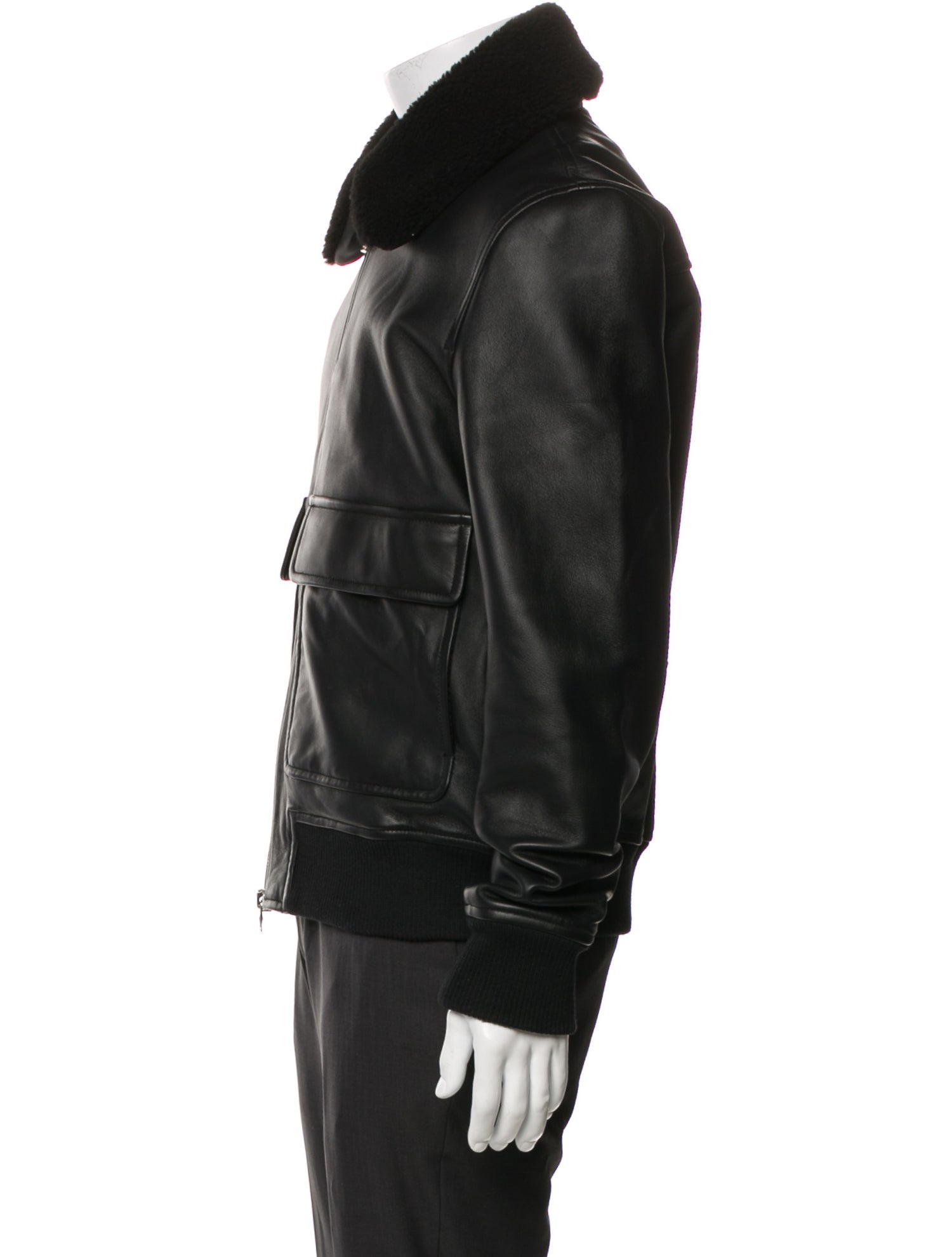 Mr P. Lamb Leather Bomber Jacket
