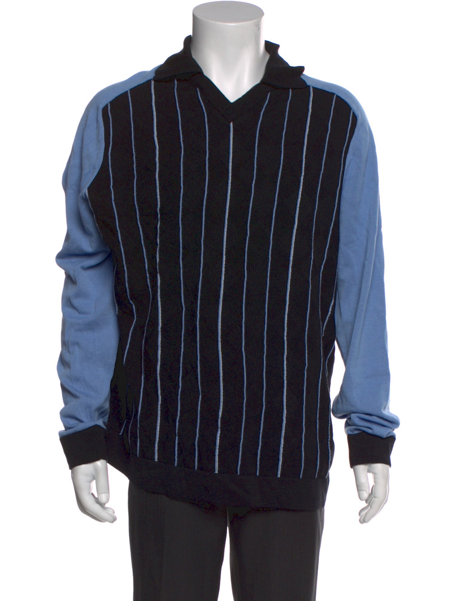 Mr P. Striped Collar Polo Sweater