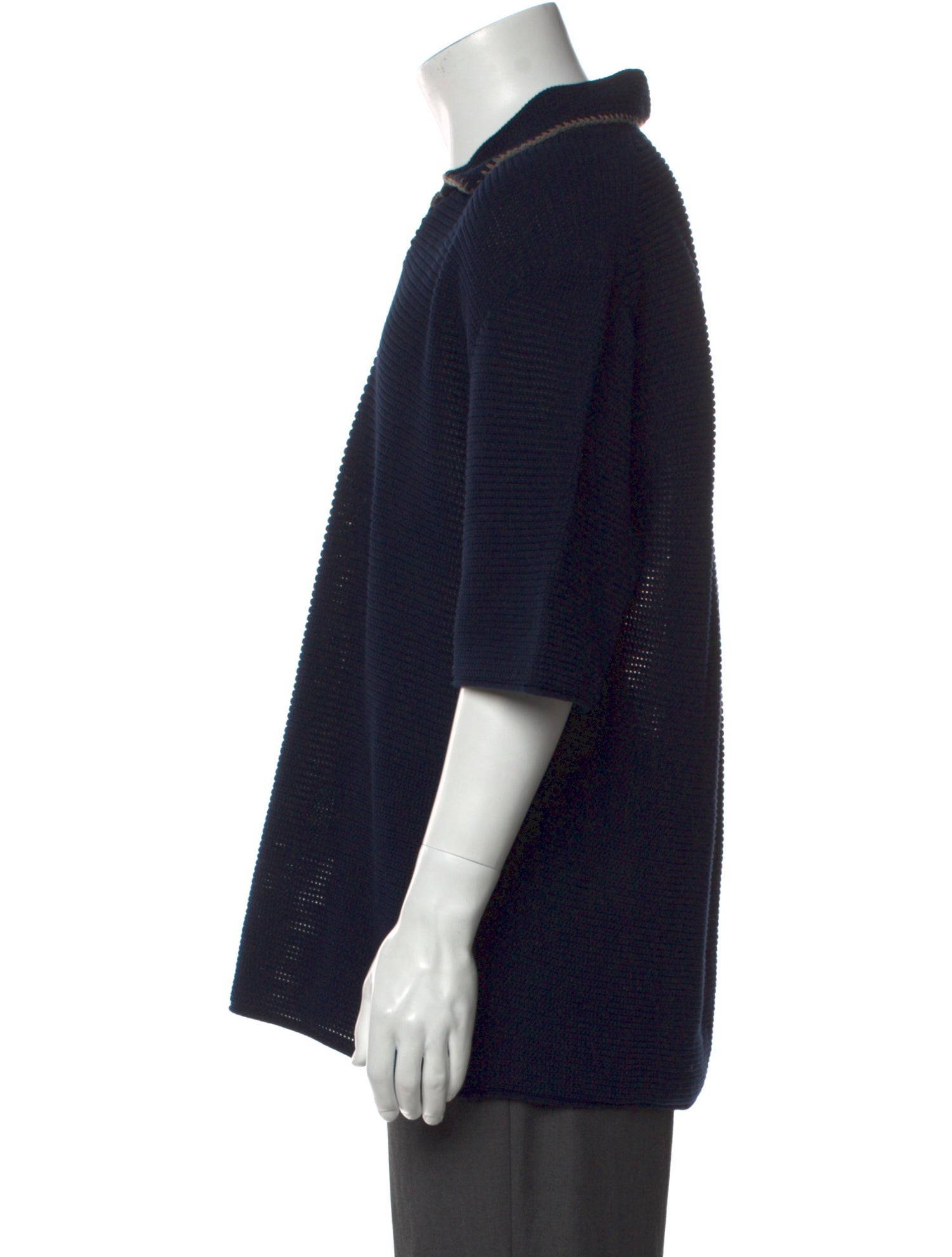 Mr P. Collar Three-Quarter Sleeve Polo Shirt