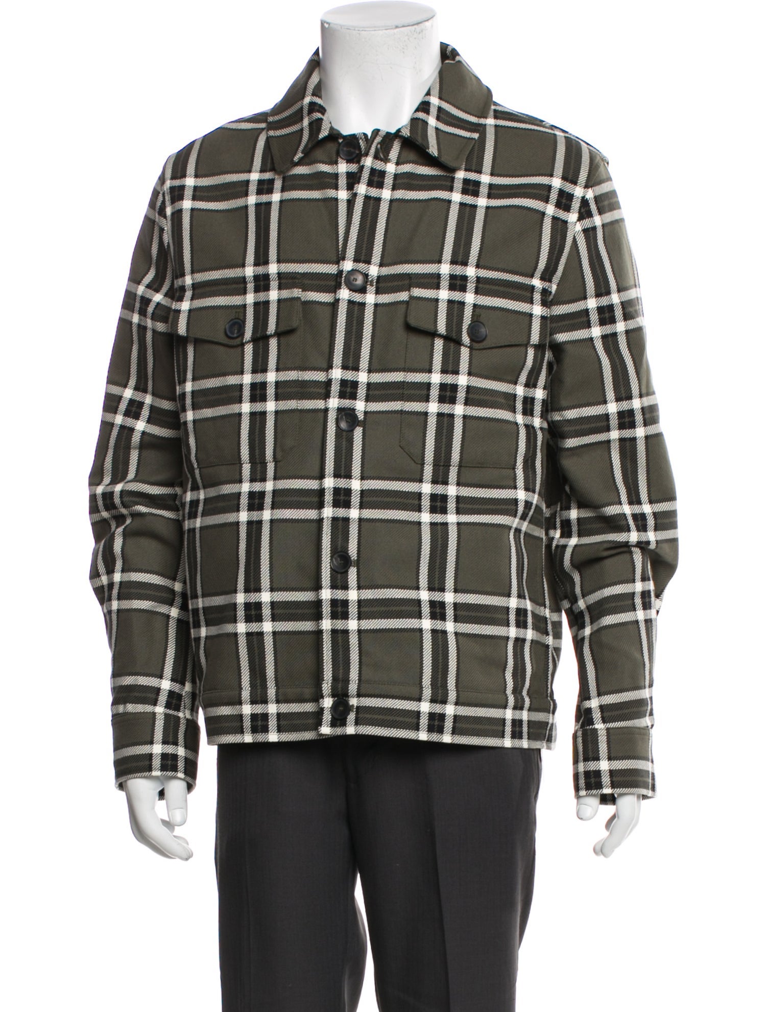 Mr P. Plaid Print Trucker Jacket w/ Tags