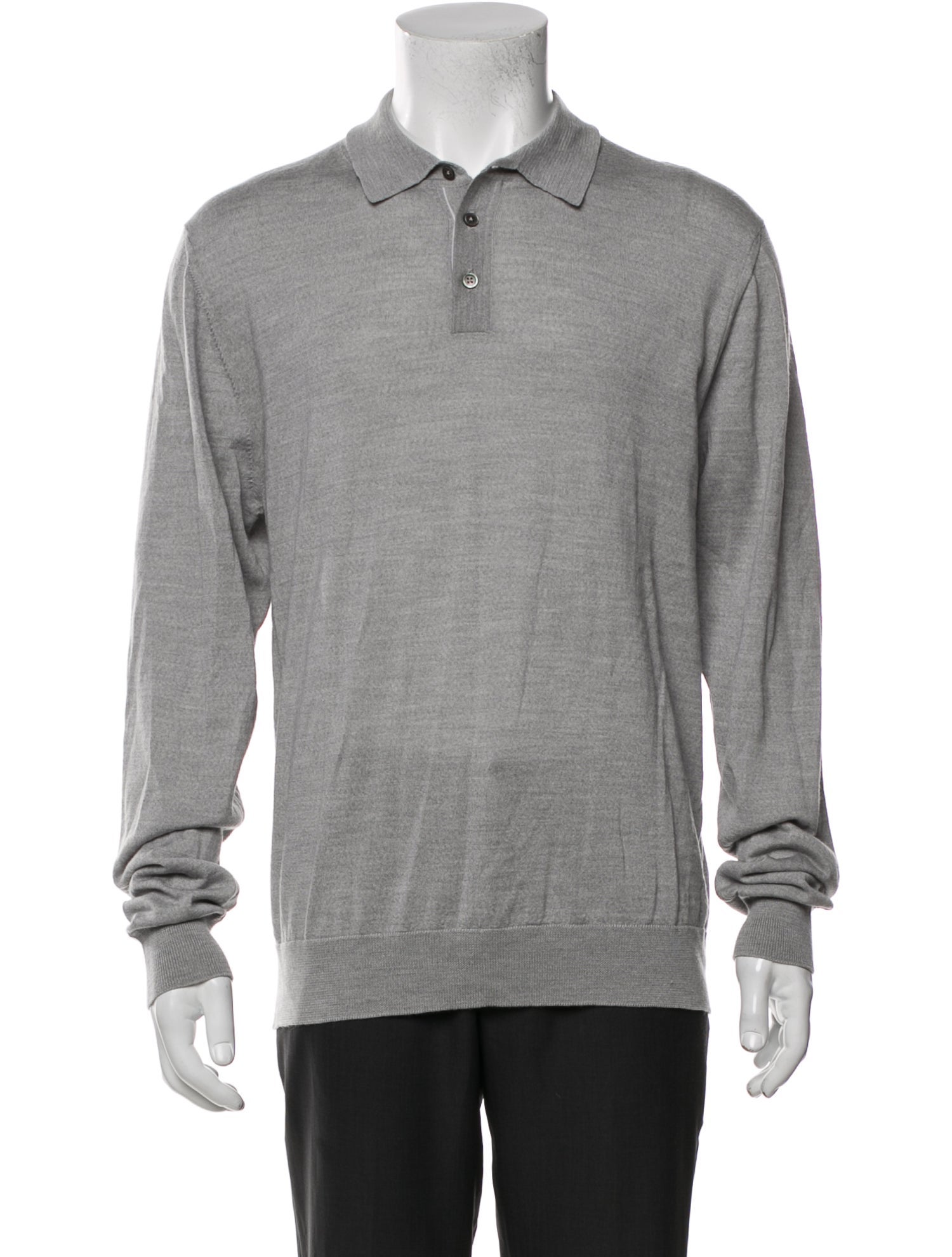 Mr P. Merino Wool Collar Polo Sweater