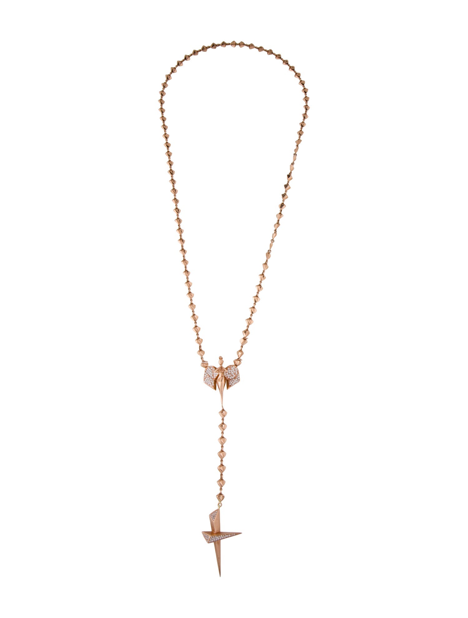 Mr. x -Naturel 14K Diamond Guardian & King's Cross Lavalier Necklace